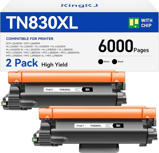 KingKJ Compatible TN830 Toner Cartridge Replacement