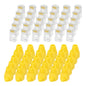 MECCANIXITY 30pcs Cat6 RJ45 Pass Through Connectors, RJ45 Connector 8P8C Gold Plated Plugs with 30pcs Yellow Strain Relief Boots for Solid or Stranded UTP Ethernet Cable, 1.1mm