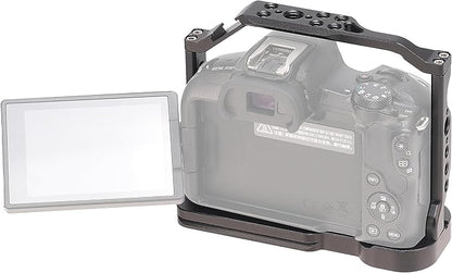 Hersmay R50 Cage with Top Handle,Aluminium Alloy Camera Cage for Canon EOS R50 Mirrorless Cameras, Vlogging Video Shooting Filmmaking Rig Stabilizer with 1/4" Mounting and 3/8" Arri Locating Hole