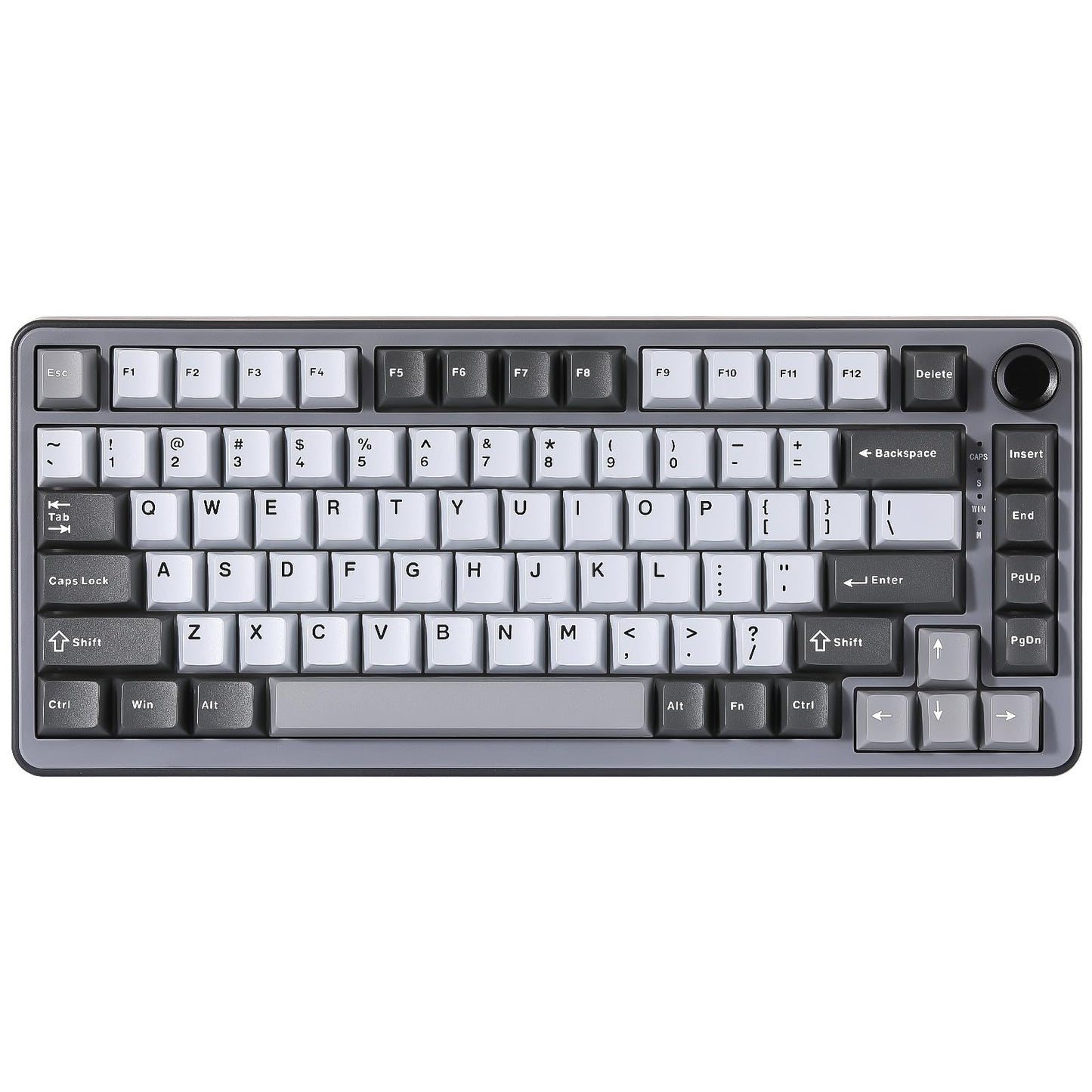 YUNZII B75 75% Hot Swap RGB Mechanical Keyboard(Dark Grey,Cocoa V2)
