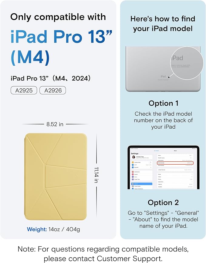 MOFT Dynamic Folio Case for iPad Pro 13 Inch (M4) 2024, Silm Magnetic Stand Case with 20+ Viewing Angles, Auto Wake/Sleep, Ultra Thin, Panna Cotta x Faded Jeans