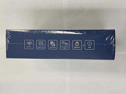 GL.iNet GL-MT6000(Flint 2) WiFi 6 Router with Wide Coverage, High-Speed Gaming Router, 2 x 2.5G Multi-Gig Ports+4 x 1G Ethernet Ports, Mass Device Connectivity, Rapid OpenVpn & WireGuard, 802.11ax