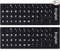 2PCS English Keyboard Letters Replacement Stickers, Large Print Bold White Font on Black Background US Keyboard Letter Stickers for Laptop Desktop Computer Keyboard Alphabet Stickers
