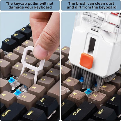 Keyboard Cleaning Kit Laptop Cleaner, 10-in-1 Computer Screen Cleaning Brush Tool, Multi-Function PC Electronic Cleaner Kit Spray for iPad iPhone Pro, Earbuds, Camera Monitor, All-in-one with Patent