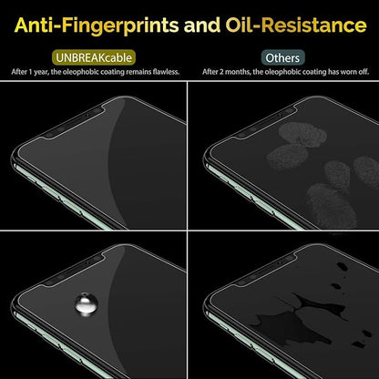 UNBREAKcable Tempered Glass for iPhone 11 Pro Max/XS Max [6.5 inches-2 Pieces] 9H Hardness Screen Protector Film/2.5D Double Defence Screen Protector – [Anti-Scratch, Anti-Fingermarks, Bubble Free]