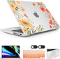 for MacBook Pro 16 inch Case 2021 2022 2023 2024 Release A3186 A3403 M4 A2991 M3 A2780 M2 A2485 M1 Pro/Max, Hard Shell Case with Screen Protector & Keyboard Cover, Spring Flowers