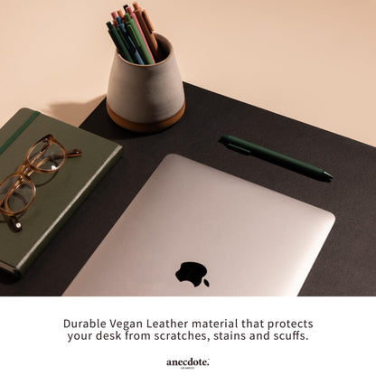 ANECDOTE Vegan Leather Desk Pad - 31.5"x17" Desk Mat for Your Office. This Quality Large Mouse Pad has Chic Elegance, Professional Look & Satisfying Touch - The Perfect Leather Mouse Pad for You!