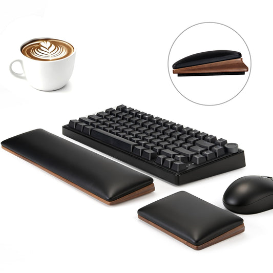 ASFSKY RGB Keyboard and Mouse Wrist Rest Set for 60%-75% Compact Keyboards