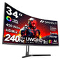 SANSUI 27 Inch Curved Gaming Monitor 200Hz 1ms with Speakers FHD 1080P Computer Monitor FreeSync|1500R|130% sRGB|HDR|Low Blue Light|HDMI DP Ports|VESA Mount|Metal Stand(HDMI Cable Incl.)