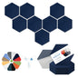 Mollywell Hexagon Acoustic Panels, Deep Blue, 8 Pack, 14x12 in