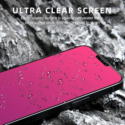 EGKimBa compatible with iPhone 14 Plus or iPhone 13 Pro Max Privacy Screen Protector, 6.7 inch Gradient Colorful Electroplated Anti-Spy Anti-Blue Light Easy Installation Tempered Glass