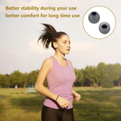 MMYQXI Earbud Replacement Tips Silicone Earbud Covers Fit for in-Ear Headphones (Inner Hole 3.8mm -5.1mm) 9 Pairs S/M/L