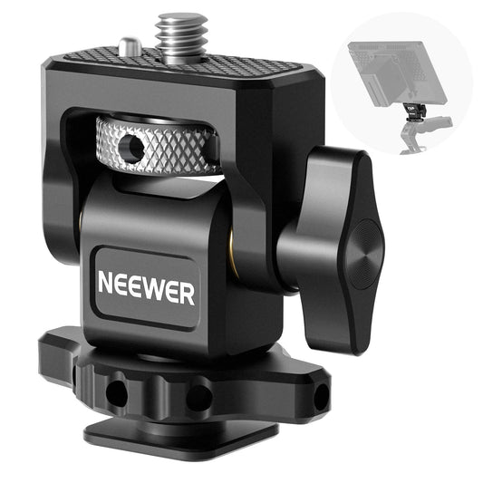 NEEWER Field Monitor Mount Monitor Holder with 1/4" Screw, 360° Swivel, 180° Tilt, Anti Twist Screw Compatible with Atomos Ninja 5" & 7" Camera Monitor Compatible with SmallRig Camera Cage, MA021