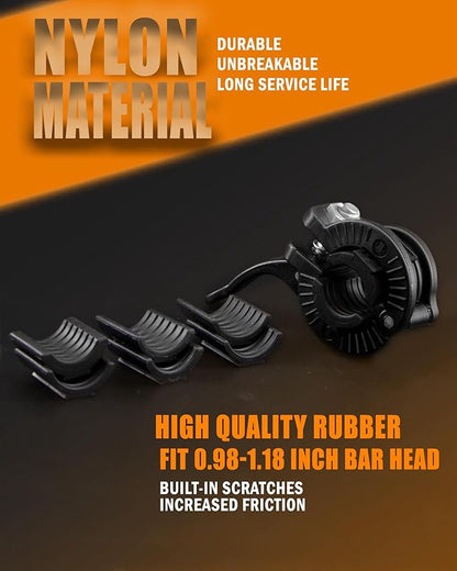 MAXRICH Barbell Clamp 1 inch Multiple Sizes & Adjustable Weight Clips for Quick Release Barbell Collars