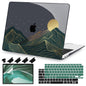 Teryeefi for MacBook Air M1 13 inch Case 2018 2019 2020 (Model A2337 A2179 A1932) with Touch ID & Retina, Printing Hard Shell Case + Keyboard Cover + Screen Protector, Landscape
