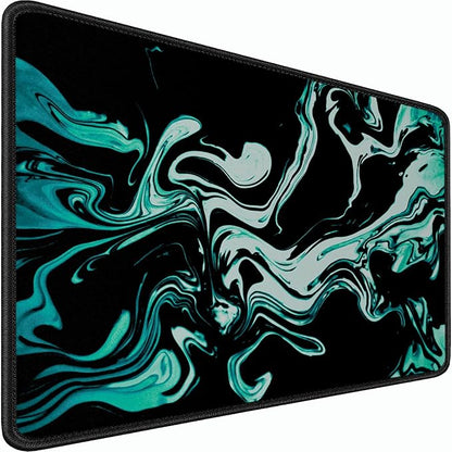 Large Mouse Pad, 31.5x15.7 inch Large Extended Computer Keyboard Mouse Mat, Water Resist Non-Slip Mousepad Rubber Base Long XXL Desk Mouse Pad for Gaming, Office & Home, Marble Cyan