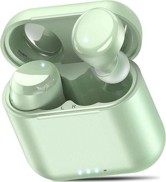 TOZO T6 Wireless Earbuds, Bluetooth 5.3 Ear Buds, Stereo Sound in Ear Headphones, 50 Hours Playtime, Wireless Charging Case, APP Customizable EQs, IPX8 Waterproof Earphones
