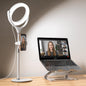 Desk Ring Light with Stand for Computer, 30 Modes Video Conference Lighting