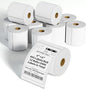 FungLam 4"x6" Direct Thermal Shipping Labels, 450 Labels Per Roll, 12 Rolls,1" Core, Perforated, White Mailing Postage Shipping Label Compatible with Zebra 2844 ZP-450 ZP-500 ZP-505