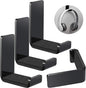 Weewooday 4 Pieces Headphone Hanger Holder Desk Adhesive Headphone Hook Wall Mount Headset Stand Acrylic Holder with Glues for General Purpose Game Earphone(Black)