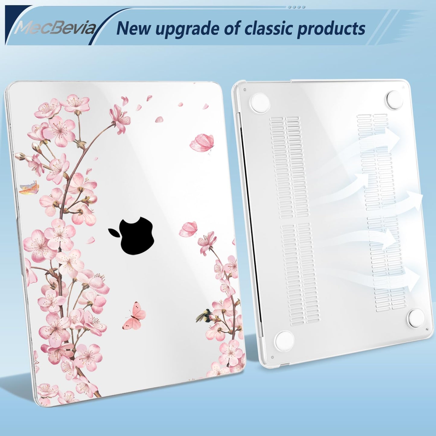 MecBevia Compatible with MacBook Air 15 inch Case M5 M4 M3 M2 2026-2023