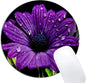 Purple Flower Mouse Pad Round Non-Slip Rubber Mousepad Laptop Office Computer Decor Cute Desk Accessories Customized Design Mouse Pad