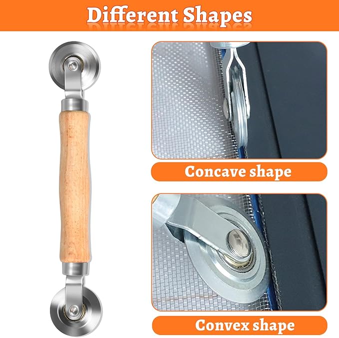 Screen Repair Tool,Window Roller,Spline Installer,9 in 1 Window Installation Tool,Screen Mouse Spline Roller for Installing & Replacing Window Patio Sliding Door (9 in 1)