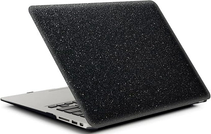 Compatible with MacBook Air 13 Inch Case 2017 2016 2015 2014 2013 2012 2011 2010 Release A1466/A1369, Shiny Plastic Hard Shell Case & Keyboard Cover,Glitter Black