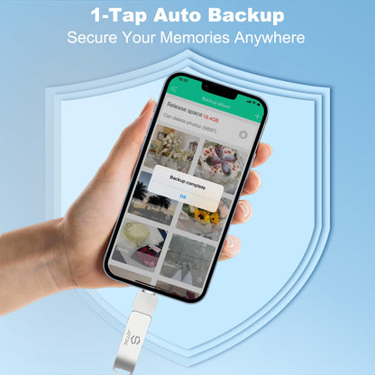 True Capacity 256GB MFi Certified iPhone Photo Stick, 3-in-1 Flash Drive