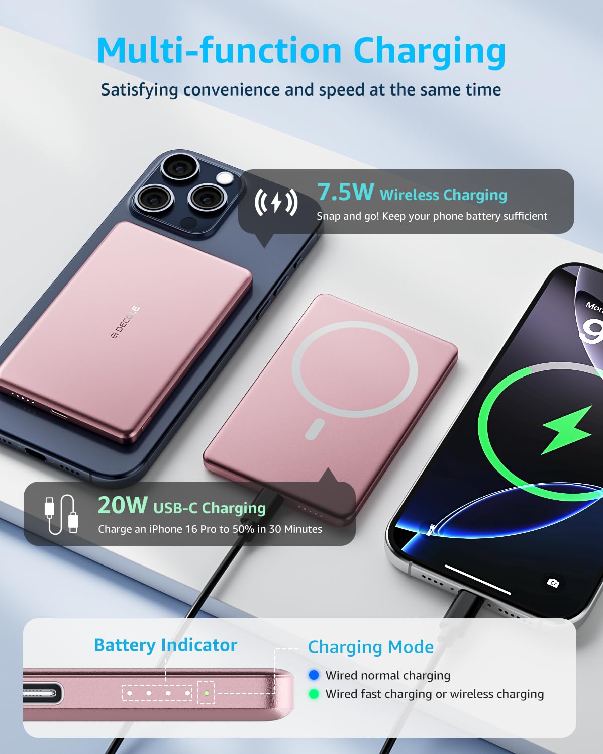 decqle “Air” Power Bank for MagSafe 5000mAh US1
