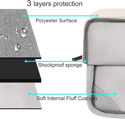MOSISO Compatible with MacBook Air 13 inch Case 2025 2024 2023 2022 M4 A3240 M3 A3113 M2 A2681, Hard Shell&Sleeve Bag&Keyboard Skin&Webcam Cover&Screen Film for MacBook Air 13.6 inch, Beige