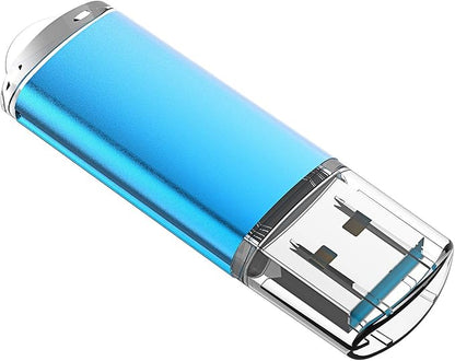 TOPESEL 2pack 128GB USB 3.0 Flash Drive High Speed 128G Thumb Drive Memory Stick Jump Drive USB Zip Drive for PC laptops, Tablets, TVs, car Audio (Blue)