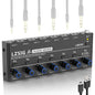 LZSIG Mini Audio Mixer, Ultra Low-Noise, 6-Channel, 6 IN 1 OUT