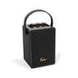 Fuse Andle Vintage Retro Bluetooth Speaker with Vegan Leather Handle | Portable Speaker with Smartphone Connection | USB & AUX Input | Stylish Black Wood Exterior