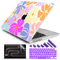 DONGKE Compatible with MacBook Pro 16 Inch Case (2026-2021 Release, M5 M4 M3 M2 M1 Pro/Max Chip), Plastic Hard Shell Cover with Keyboard Cover & Screen Protector for MacBook Pro 16", Power Florals