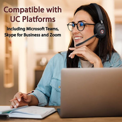 Cyber Acoustics CA Essential USB Headset (HS-2000) – Professional Headset for Calls & Music, All-Day Comfort, Integrated Ear Cup Controls, Optimized for UC Platforms
