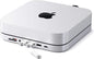 Satechi USB C Hub, Type-C Aluminum Stand & Hub, USB-C Data Port, Micro/SD Card Readers, USB 3.0 & Headphone Jack Port, for Mac mini M2/M1 (Not Compatible with M4) - Silver