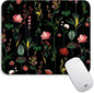 Square Mouse Pad Blooming Botanical Flowers,Personalized Premium-Textured Custom Mouse Mat Design,Washable Mousepad Cloth,Non-Slip Rubber Base Computer Mouse Pads for Wireless Mouse