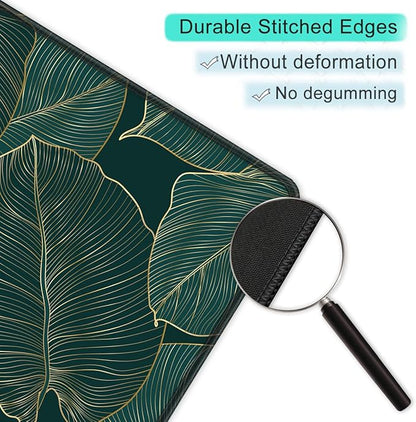 ITNRSIIET Mouse Pad with Stitched Edge Premium Textured Smooth Precise Operation Waterproof Washable Non-Slip Rubber Base Desktop Protection Mat, 10.2×8.3×0.12 inches, Palm Texture