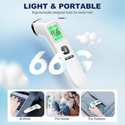 No-Touch Thermometer for Adults and Kids, Digital Accurate Baby Thermometer with Fever Alarm, 1 Second Fast Result, Easy to use, 2 in 1 Mode