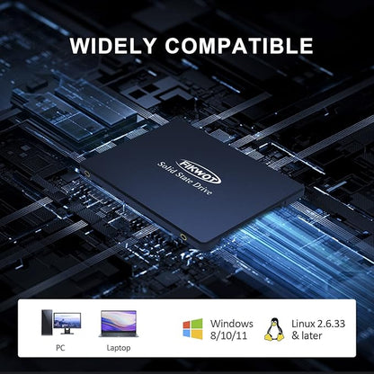 FS810 250GB SSD, 2.5" SSD SATA III 6Gb/s, Solid State Drives, Up to 560MB/s, 3D NAND TLC Flash, Internal SSD for Desktops and Laptops(Black)