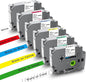 UNOKA Compatible for Brother P Touch PT-D210 PT-D220 TZe Tz Tape Color 12mm