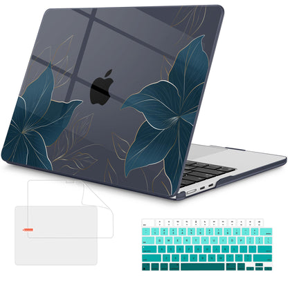 Mektron Case for 2026 MacBook Air 15 INCH M5 A3448 Compatible with M4 A3241 /M3 A3114 /M2 A2941 Printed Plastic Hard Shell Cover with 15.3" Liquid Retina Display Touch ID- Floral C348