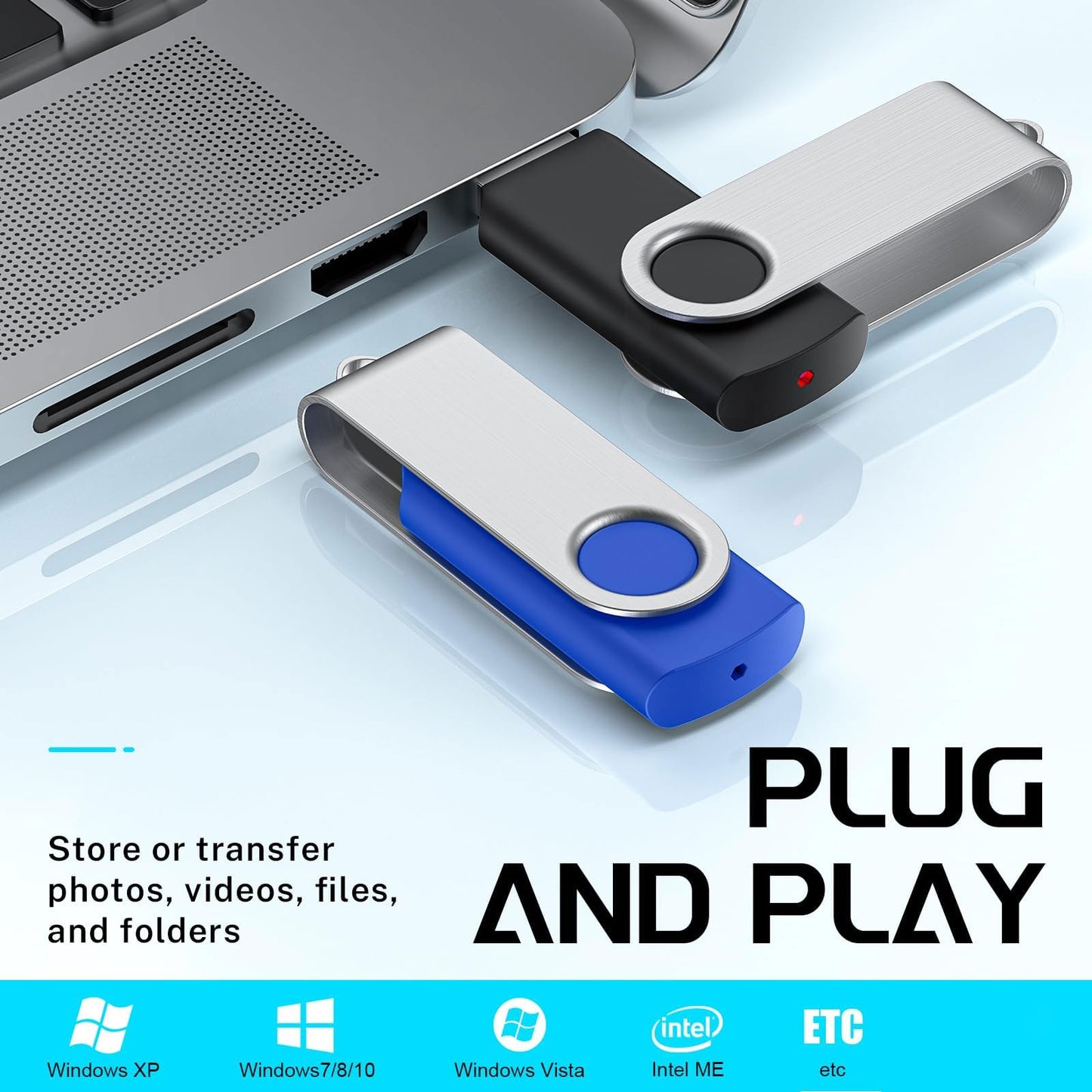 FEBNISCTE Memory Stick 1GB USB Flash Drive Bulk 10 Pack - Bulk 1 GB USB 2.0