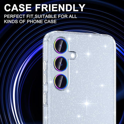 for Samsung Galaxy S25 Camera Lens Protector, Individual Metal Ring Tempered Glass Lens Cover, [Strong Adsorption] Scratch Resistant Ultra-Thin HD Clear Lens Cover, 1 Set-Colorful