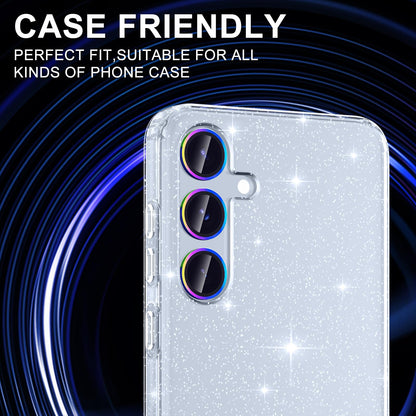 Avocase for Samsung Galaxy S25 Plus Camera Lens Protector, Individual Metal Ring Tempered Glass Lens Cover, [Strong Adsorption] Scratch Resistant Ultra-Thin HD Clear Lens Cover, 1 Set-Colorful