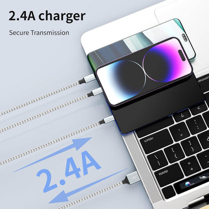 Travel Essentials Multi Charging Cable, USB Cable Universal Charger, 2Pc4FT
