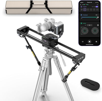 ZEAPON AXIS 80 Pro AXIS Multi-axis Motorized Camera Slider, 31''/ 80cm Professional DSLR Dolly Carbon Fiber Electric Track, Pan Heads for 360° Panoramic Time-Lapse Follow Focus Photography