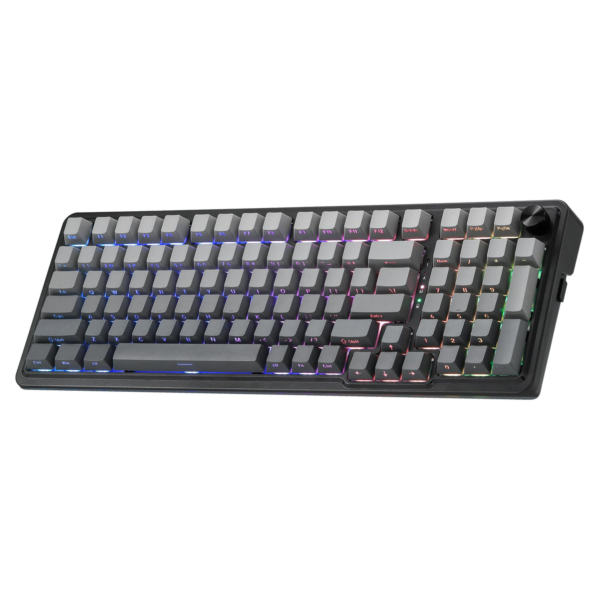 Redragon K744 PRO 99 Keys Wireless Gasket RGB Gaming Keyboard, 3-Mode Mechanical Keyboard w/Hot-Swap Socket, Round PBT Keycaps & 5-Layer Noise Dampening, Custom Linear Switch