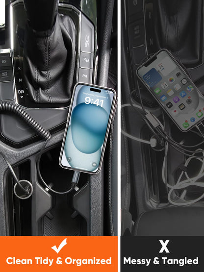 CableCreation Coiled USB C Cable for CarPlay & Android Auto
